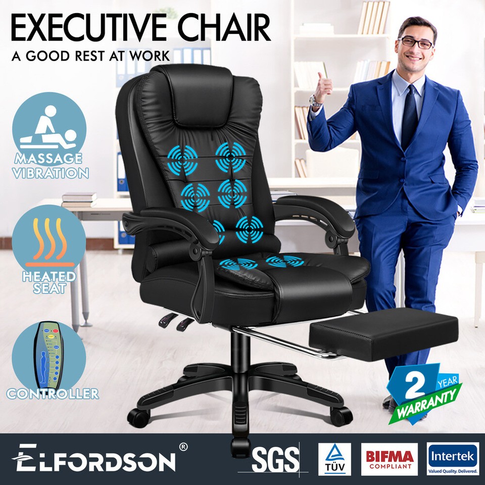ELFORDSON Massage Office Chair Executive Gaming Chairs Heated Computer