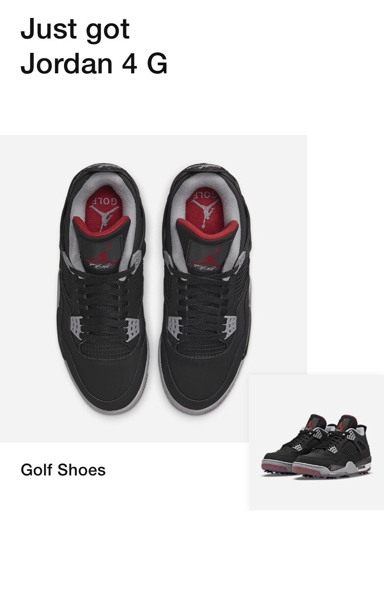 Nike Jordan IV G golf shoes black with red men’s size 9 new with tags Nike Air Jordan 9 G Golf Shoes Black True Red FJ5934-002 | eBay main image 3