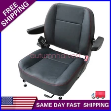 Universal Forklift Tractor Mower Excavator Dozer Seat With Armrest & Safe Belt