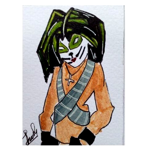 KISS BAND ACEO ART MUSIC HAND ORIGINAL MINI SIGNED NEW PAINTING