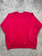 Vtg Fruit Of The Loom Sweatshirt Adult XL Blank Red Fleece Crewneck Made In USA