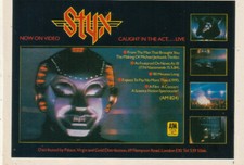 Styx 1984 Ad- Caught In The Act Live Advertisement
