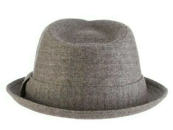STACY ADAMS * MENS GREY PORK PIE HAT * L * NEW WOOL CRUSHABLE DRESS FEDORA SALE - Image 4 of 4
