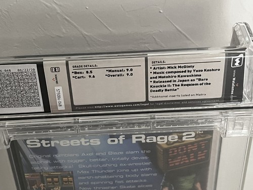 Streets of Rage 2 1992 Sega Genesis WATA 9.0 CIB Complete in Box - Picture 3 of 6