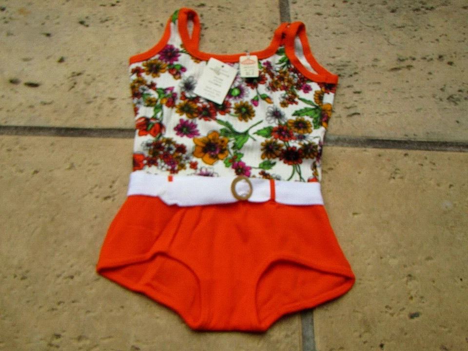 maillot de bain enfant ancien vintage taille 10 ans SERMO neuf - Photo 1/4