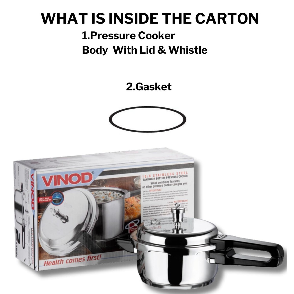 Litre Stainless Steel Pressure Cooker Vinod Platinum Triply