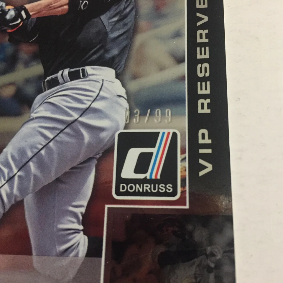 2015 Donruss MLB Miami Marlins Giancarlo Stanton VIP Reserved Card No. 03 / 99 - Image 2 of 3