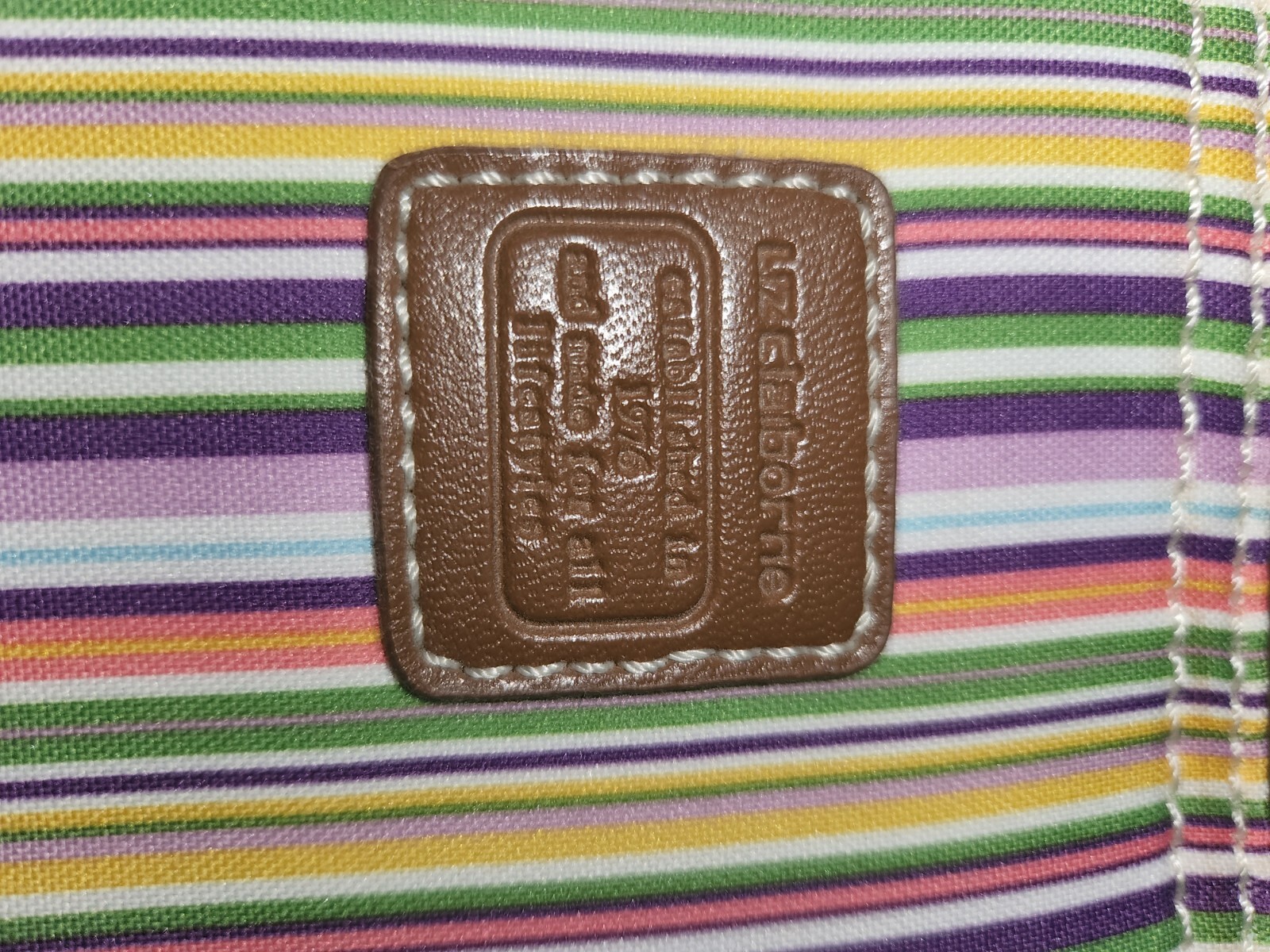 Liz Claiborne pretty striped rectangular shoulder… - image 4