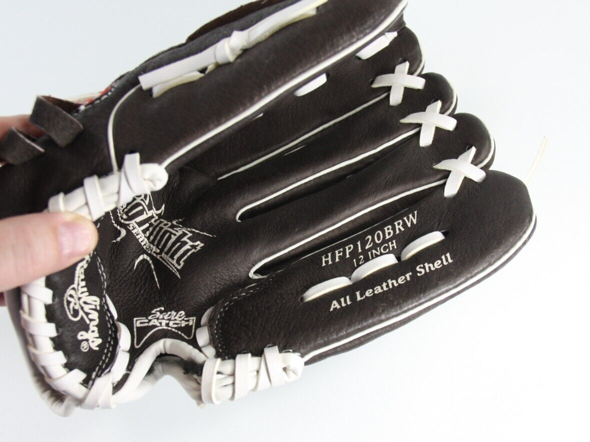 Rawlings HFP120BRW Girl's 12inch Leather Righthanded Softball Glove