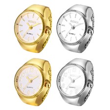 Simple Fashion Finger Watch Stainless Steel Elastic Strap Quartz Ring Watch Gift