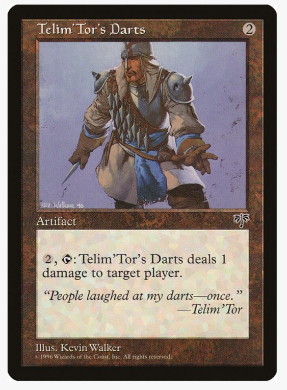 Telim'Tor's Darts - Mirage (MIR) PLAYSET (x4) Vintage Magic the Gathering NM/LP