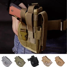Tactical Pistol Gun Holster Right Hand Hunting Military Molle Handgun Pouch Case