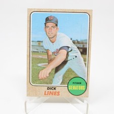 Dick Lines Base Card 1968 Topps Baseball Washington Senators #291