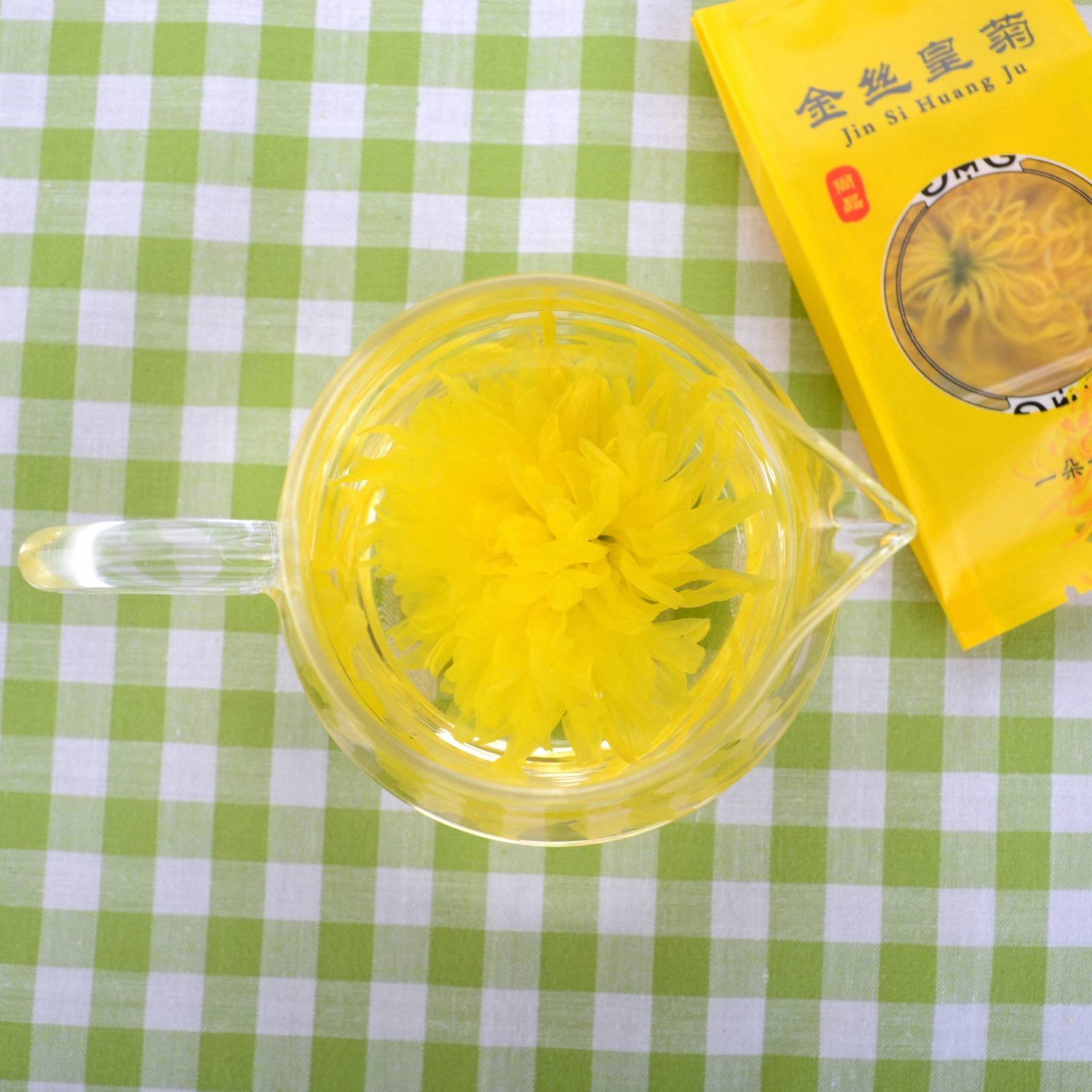 Golden Chrysanthemum Blooming Flower Floral Tea Organic Herbal Tea Bags