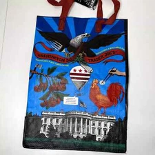 Trader Joe’s Washington DC Tote Bag Eco Reusable Shopper USA Eagle White House
