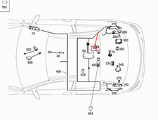 MERCEDES-BENZ E C207 Antennenverstärker hinten rechts A2048204389 NEU ORIGINAL