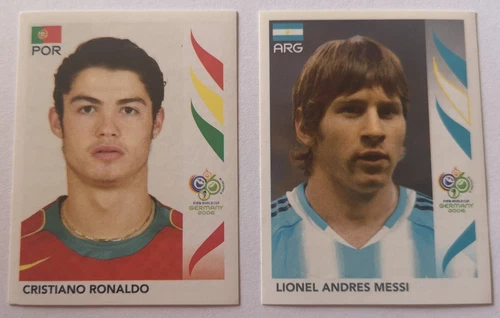 PANINI WC Germany 2006 nu 185 MESSI and 298 RONALDO  MINT !! Rookie