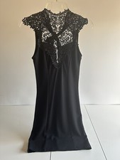 Unbranded Women's Black Lace Formal Mini Dress Size S