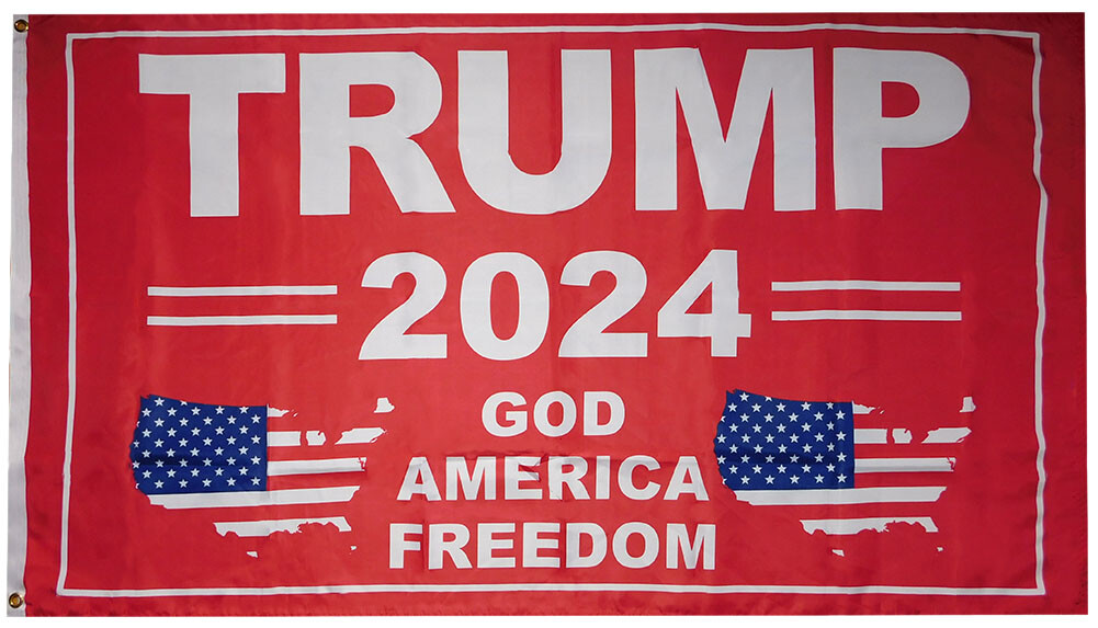 Donald Trump 2024 God America Freedom Flag High Quality 100D - Foto 3