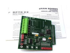 OPTO 22 BRAIN BOARD 007308E, B1 CONTROLLER, 16 CHANNEL DIGITAL OPTOMUX PROTOCOL
