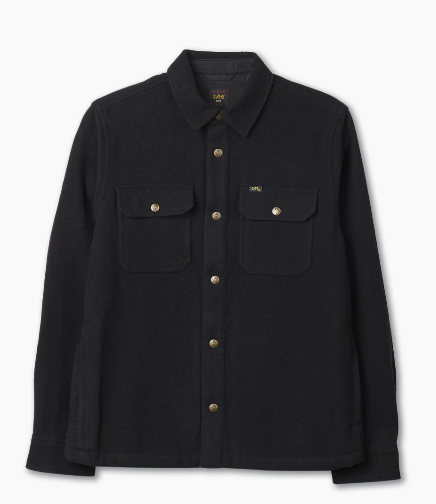 LEE 101 WOOL OVERSHIRT 112341803 Washed Black M UK