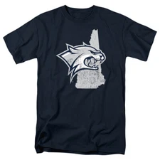 University of New Hampshire Adult T-Shirt State Shape, Navy, S-5XL