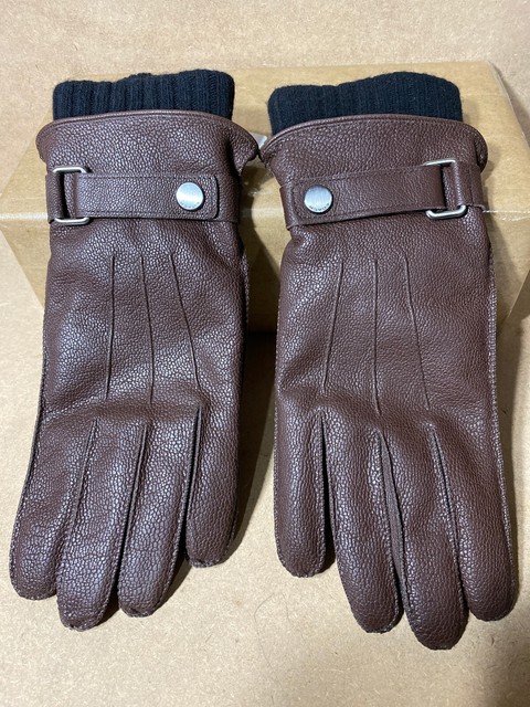 mens coach leather gloves