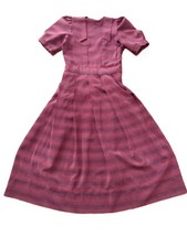Vintage Amish Mennonite Youth Dress 30" Bust 25" Waist Red Black Old Colony
