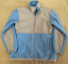 The North Fade Jacket Xl Girls Blue Grey Fleece