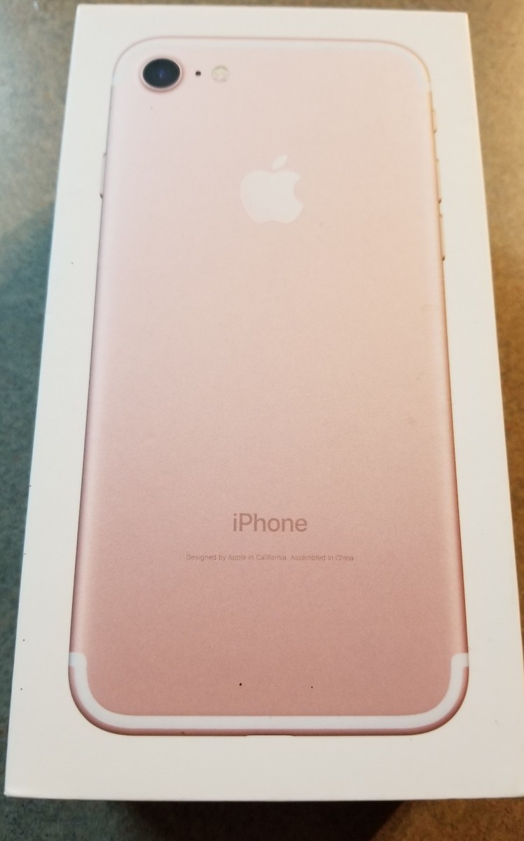 Original iPhone 7 32GB Empty Box only Retail Rose Gold w/ Charger