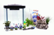 HR-300 schwarz inklusive Dekoration Nano Aquarium Komplettaquarium Filteranlage
