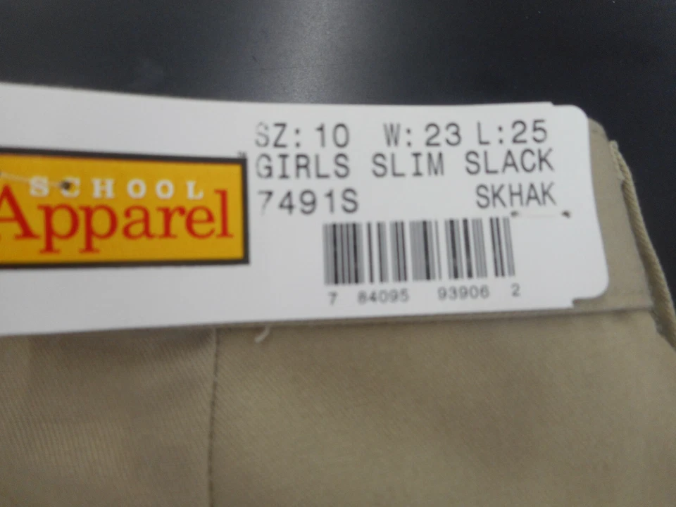 Niñas A+ Pantalones Caqui/Uniforme Escolar Pantalones Calce Ajustado Talla 10 y 16 Foto 4 de 4