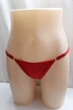 Red Thin Adjustable Strap Thong Ladies Cotton Panties Double Crotch One Size