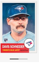 💥 DAVIS SCHNEIDER RC💥 Topps Living Set Card #711 Toronto Blue Jays