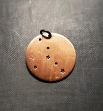 Cancer Zodiac Astrological Sign Pendant - Hand Stamped Copper Constellation