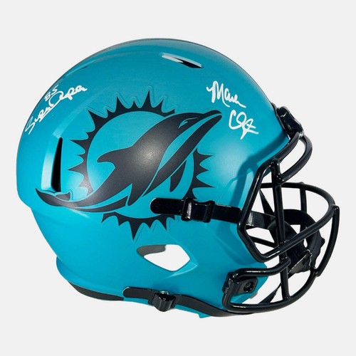 Marks Brothers Mark Clayton & Mark Duper Signed Miami Dolphins Rave Full-Size Re