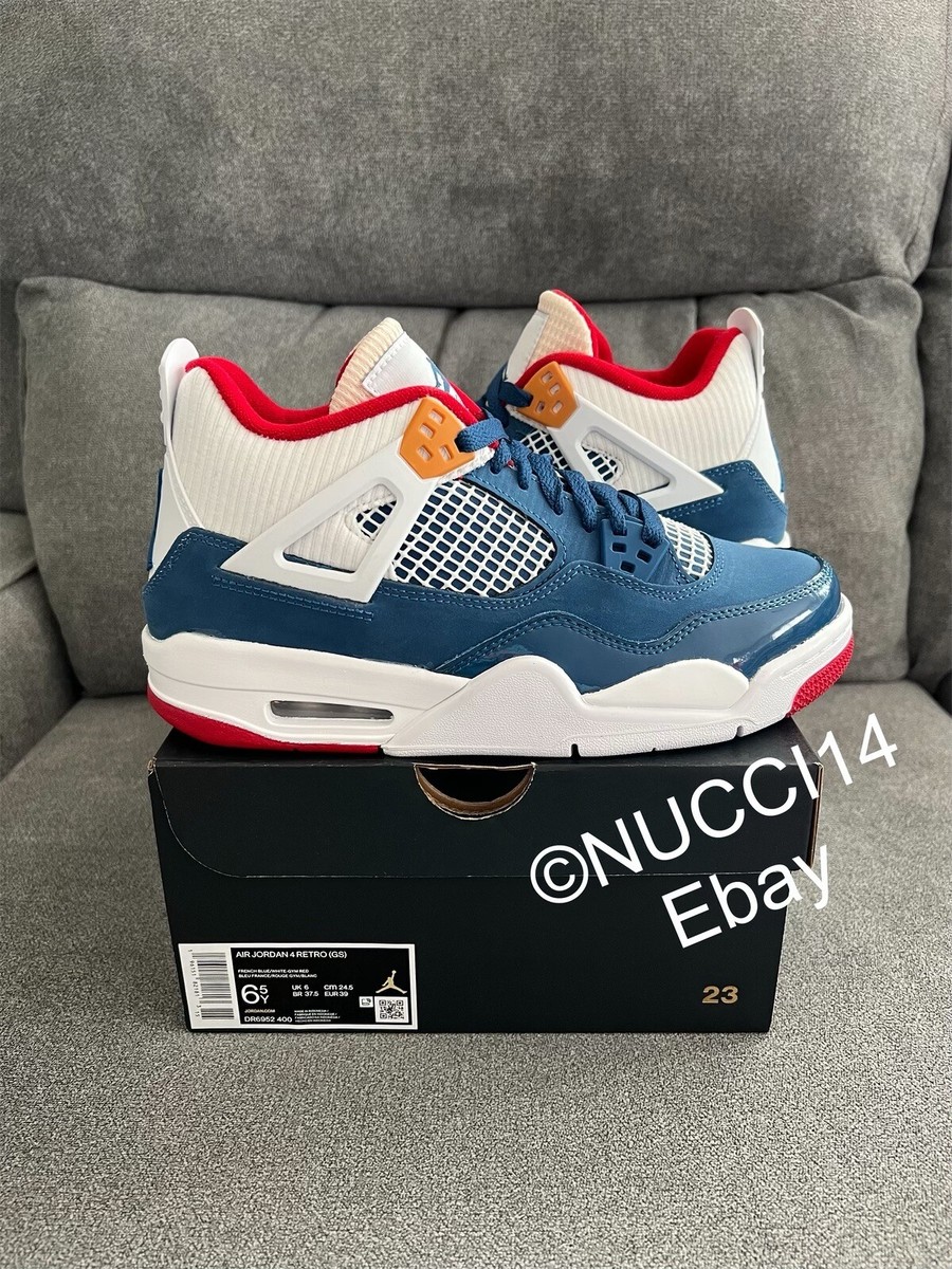 Size 6.5Y - Nike Air Jordan 4 Retro Messy Room French Blue GS Size 6.5Y - Nike Air Jordan 4 Retro Messy Room French Blue GS