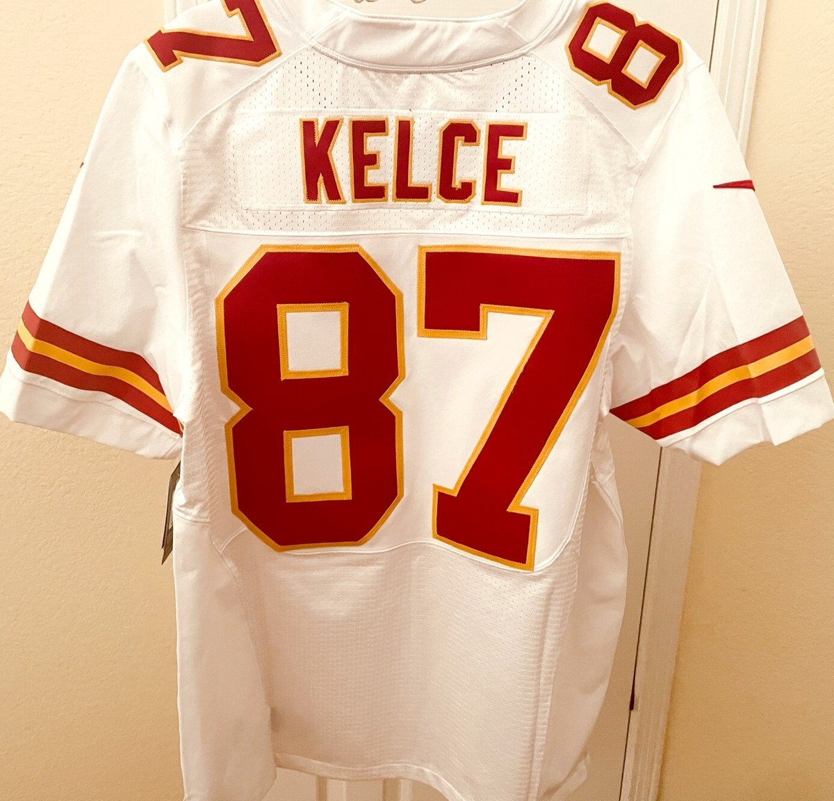 Travis Kelce Kansas City Chiefs authentic Nike Elite white game