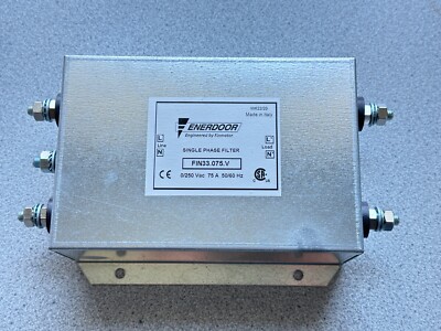 NEW Enerdoor FIN33.075.V Power Line Filter Single Phase EMC/EMI 75A 250V 50/60Hz