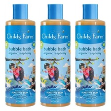 Childs Farm Bubble Bath Organic Raspberry 500ml UK Kids Pack of 3 Value Bundle