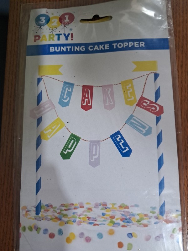 Bunting Cake Topper