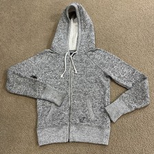 American Eagle Outfitters Heather Gray Hoodie Zip-Up Jacket Women's Junior XS