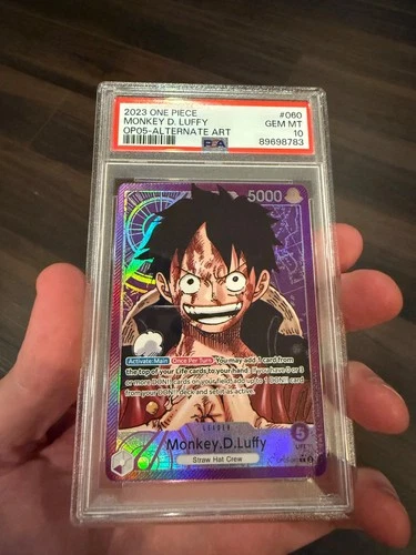 Monkey D. Luffy Alt Art Leader OP05-060 Awakening of the New Era PSA 10