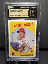 2018 Topps Archives #50 Shohei Ohtani RC Rookie CGC 10 PRISTINE GEM MINT