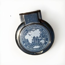National Geographic Society Lensatic Compass Folding Hiking Camping Navigation
