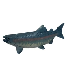 Safari LTD Salmon Figurine Realistic Fish 6.5 Inch Plastic Model Figure Toys
