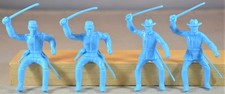 Marx Civil War Union Cavalry Riders Set of 4 - Light Blue