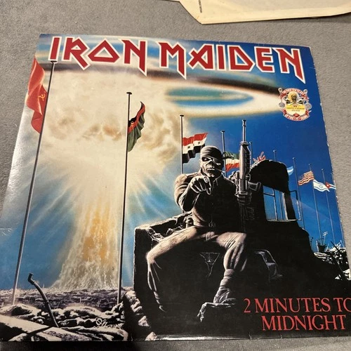 IRON MAIDEN-2 MINUTES TO MIDNIGHT & ACES HIGH - 2x12” 1990 EX/VG