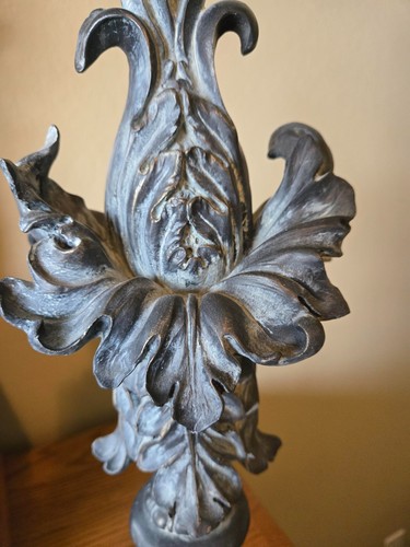 Ornate 18" tall Finial Grey Charcoal/Blue - Picture 5 of 7