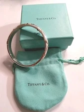 2003 Tiffany & Co Nature Rose 925 Sterling Silver Bangle 